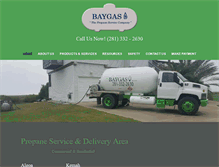 Tablet Screenshot of baygaspropane.com